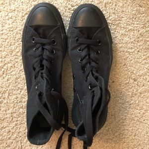 All Black Converse Hightops (Women)